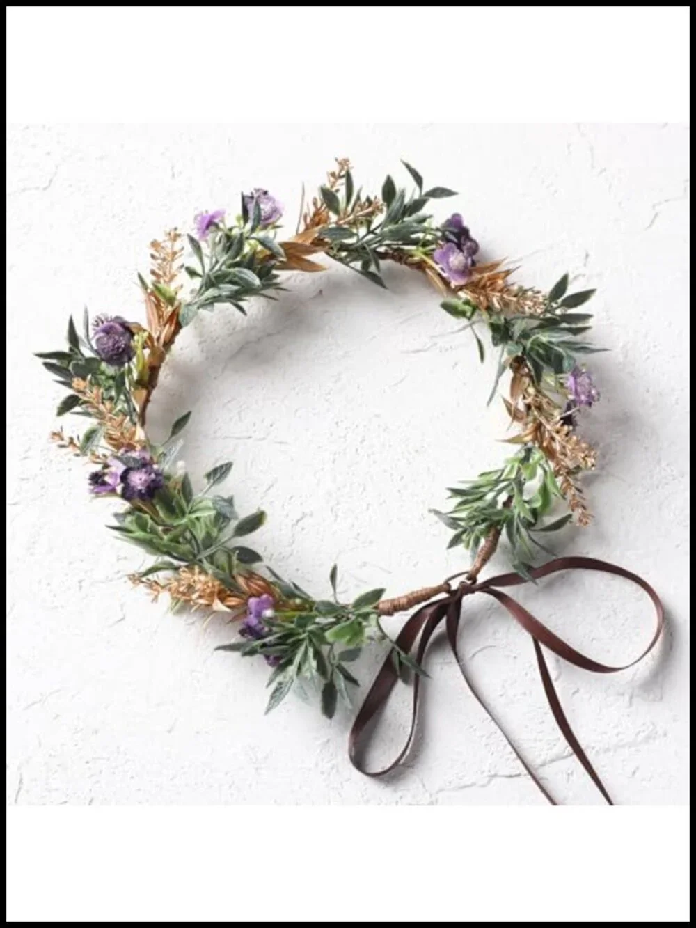 Golden Green Fairy Flower Crown Headband, Floral Circlet for Weddings,